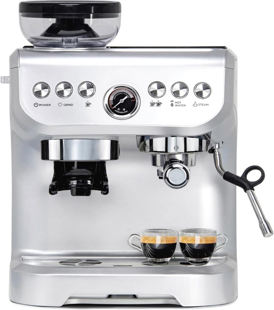 MIROX Espresso Machine 15 Bar Silver